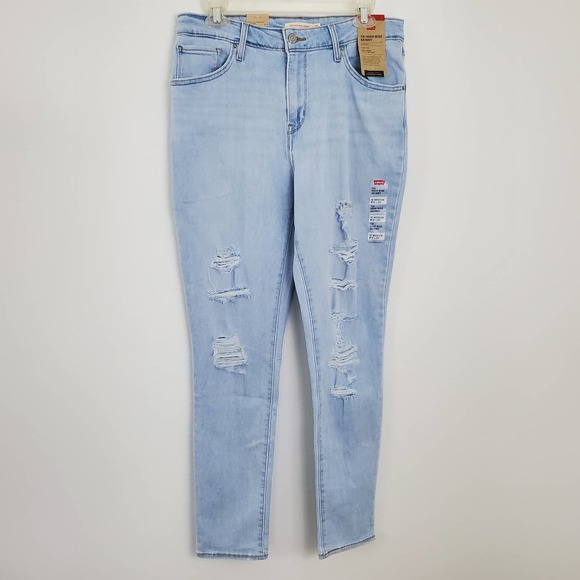Levi's Denim - New Levi's 721 High Rise Skinny Jeans Womens 31 Size 12 Light Wash Distressed